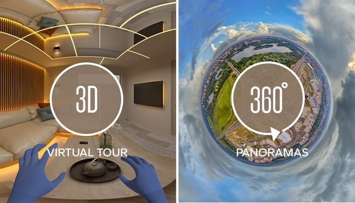 3D Virtual Tour and 360 Panoramas
