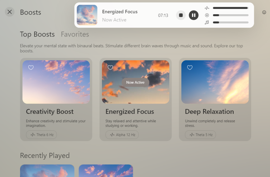 “Boosts” có sẵn của Opera Air 