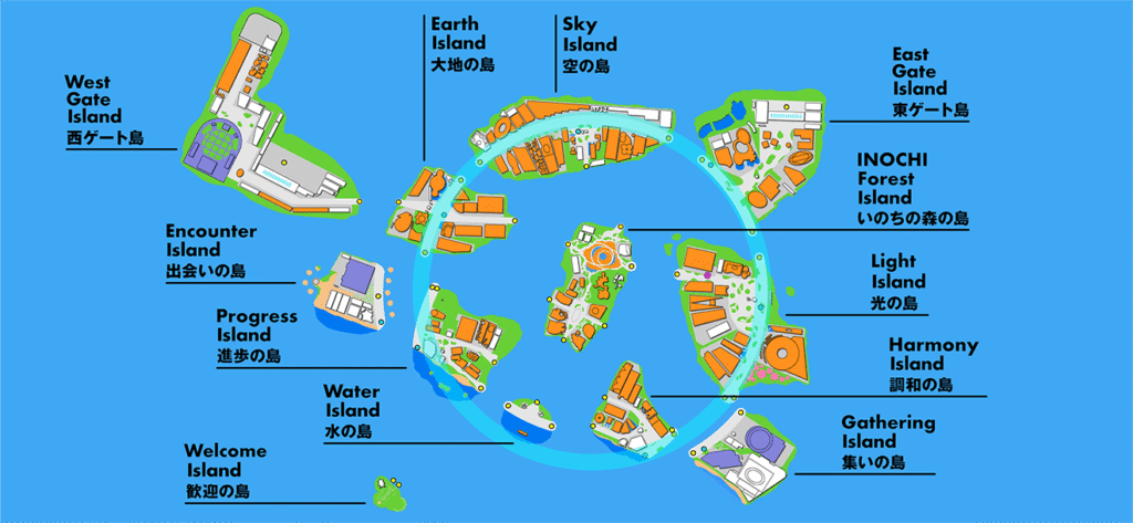 Bản đồ Quần đảo ảo (Yumeshima) trên bầu trời