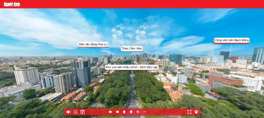 VR tour lộ trình, địa điểm buổi lễ diễu binh, diễu hành 30/4